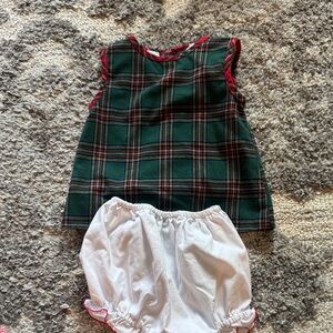 Green Plaid Diaper Cover Set